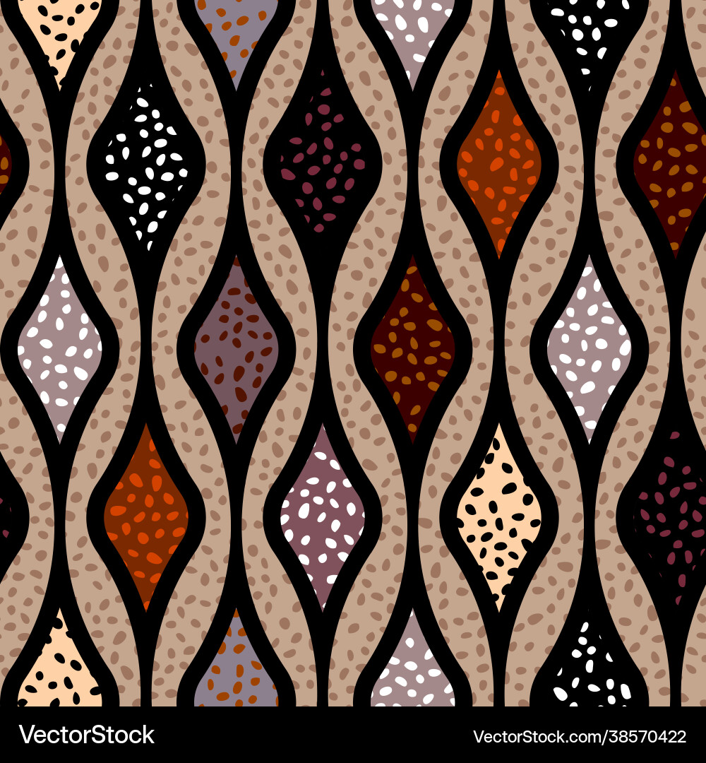 Tribal style patchwork pattern image Tribal style patchwork pattern image Vector Image