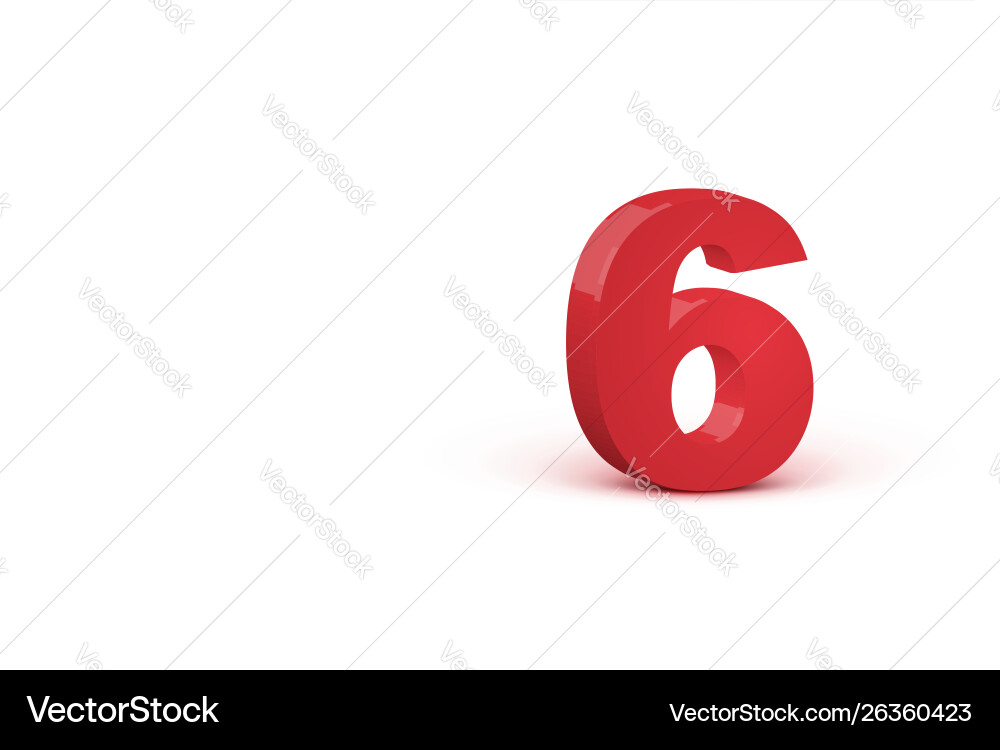 3d red realistic character Vector Image