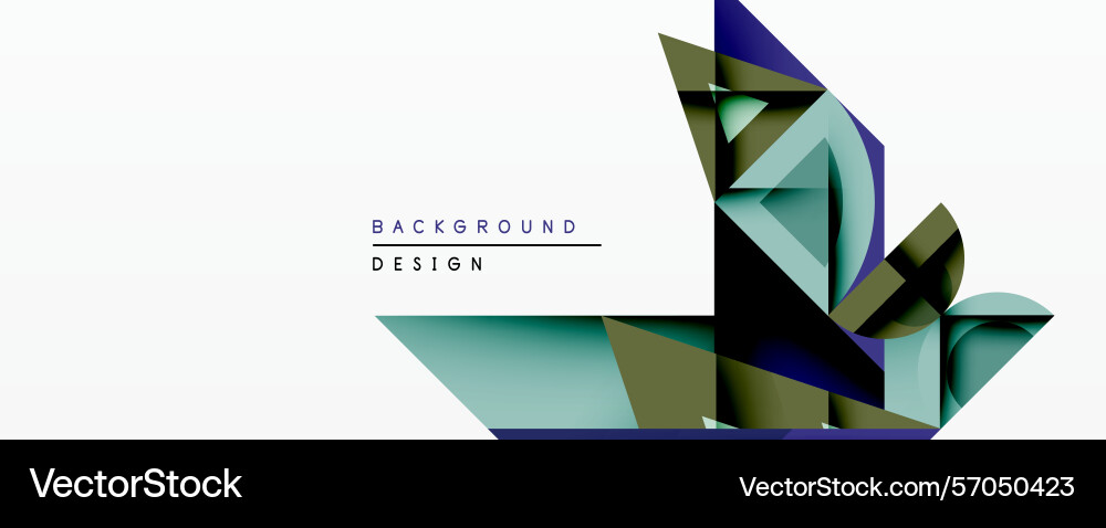 Abstract geometric design overlapping shapes Vector Image