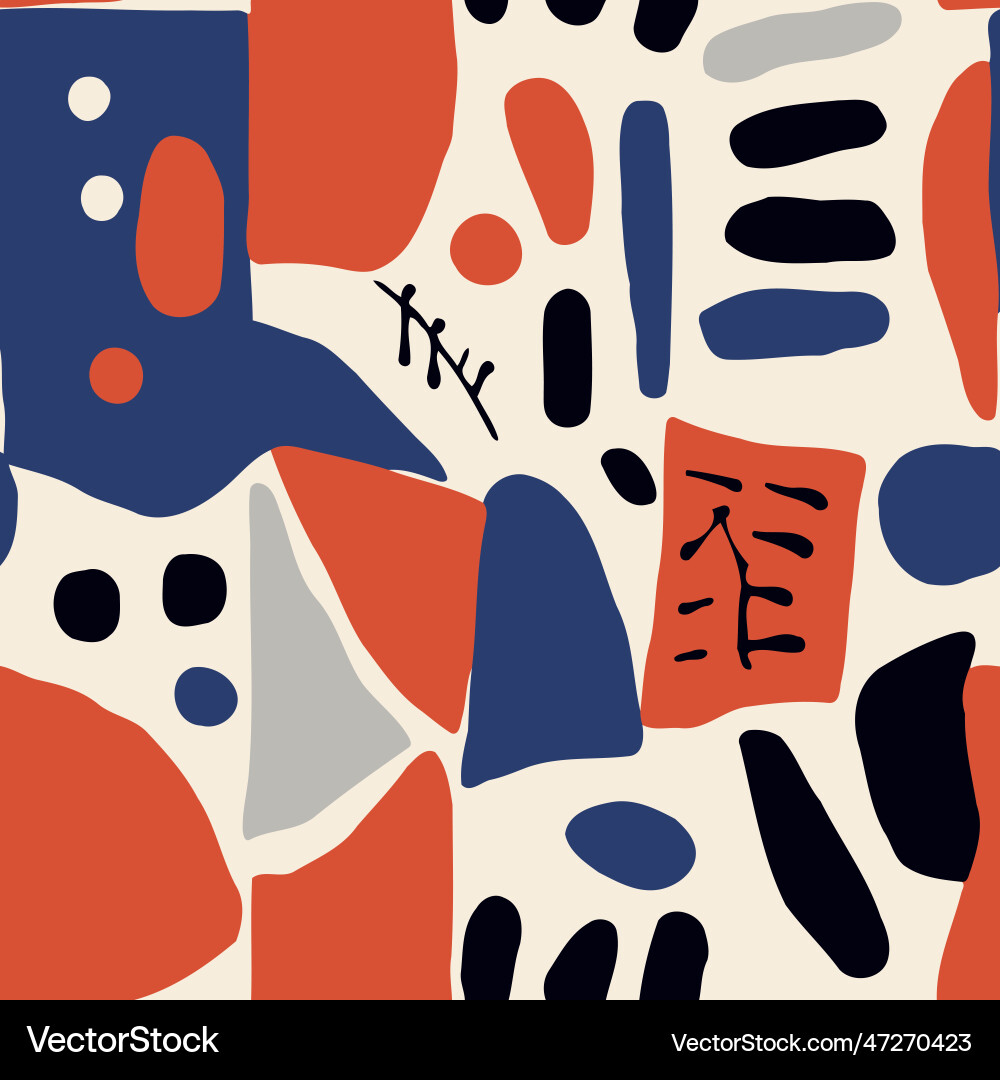 Abstract Hand Drawn Pattern Vector Image