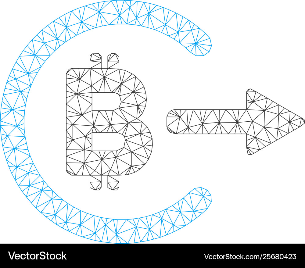 Bitcoin cashout mesh network model Bitcoin cashout mesh network model vector image