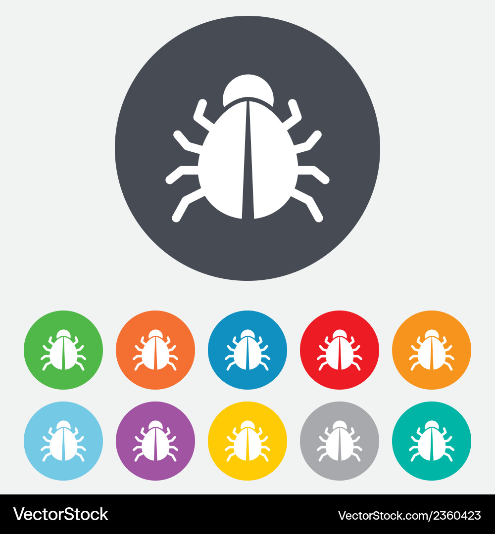 Bug sign icon virus symbol software error vector image