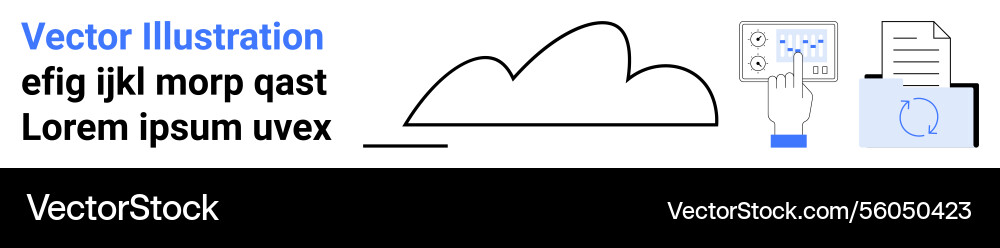Cloud integration with data visualization Cloud integration with data visualization vector image