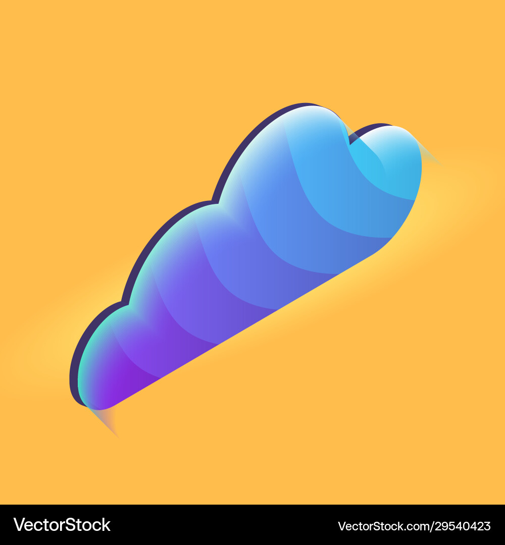 Cloud isometric icon storage Vector Image