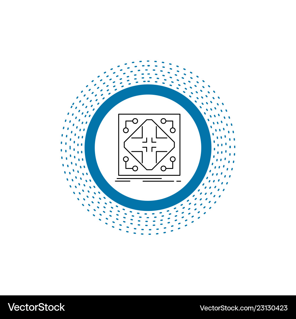 Data infrastructure network matrix grid line icon Data infrastructure network matrix grid line icon vector image