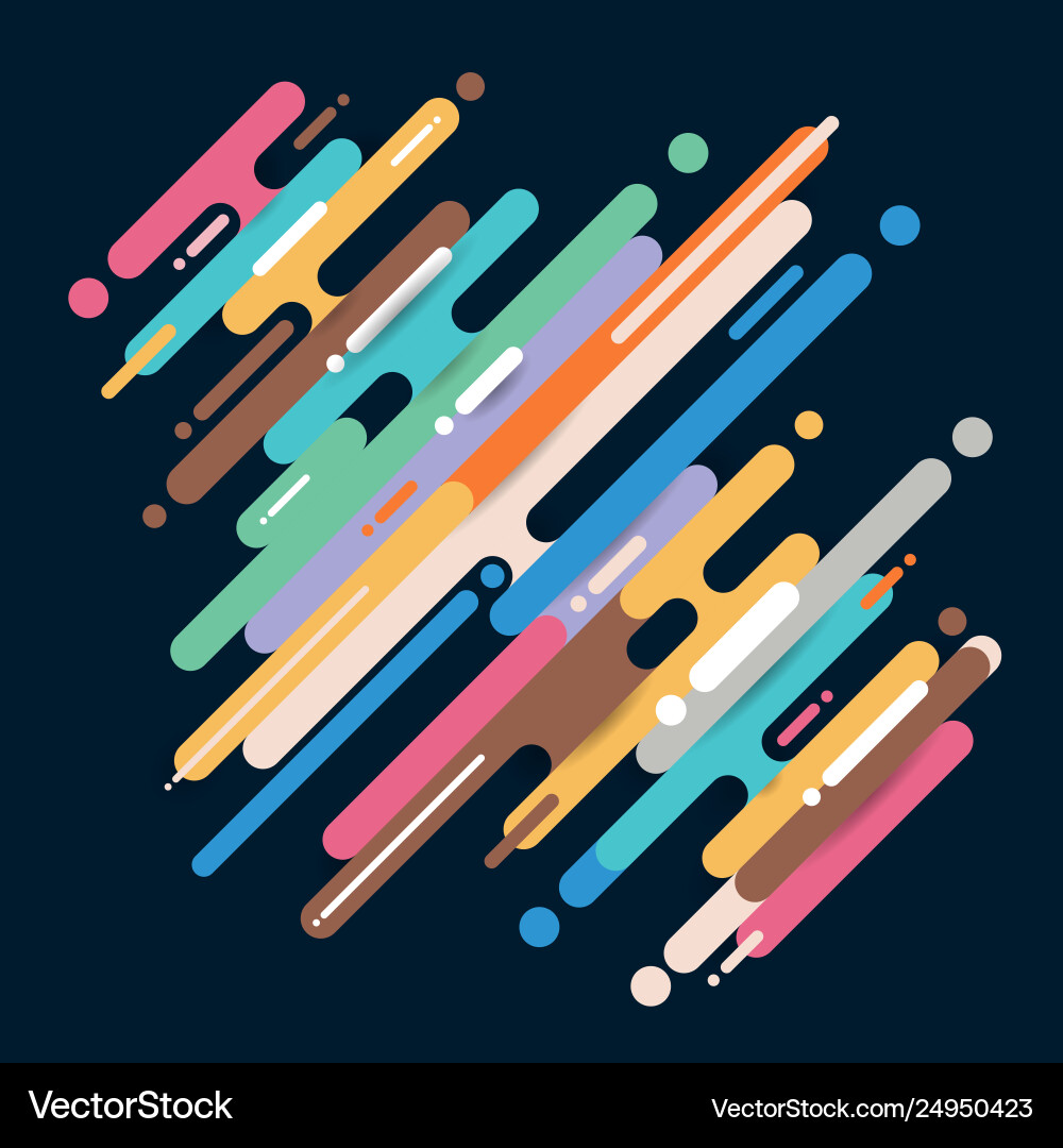 Dynamic Multicolor Diagonal Shapes vector image