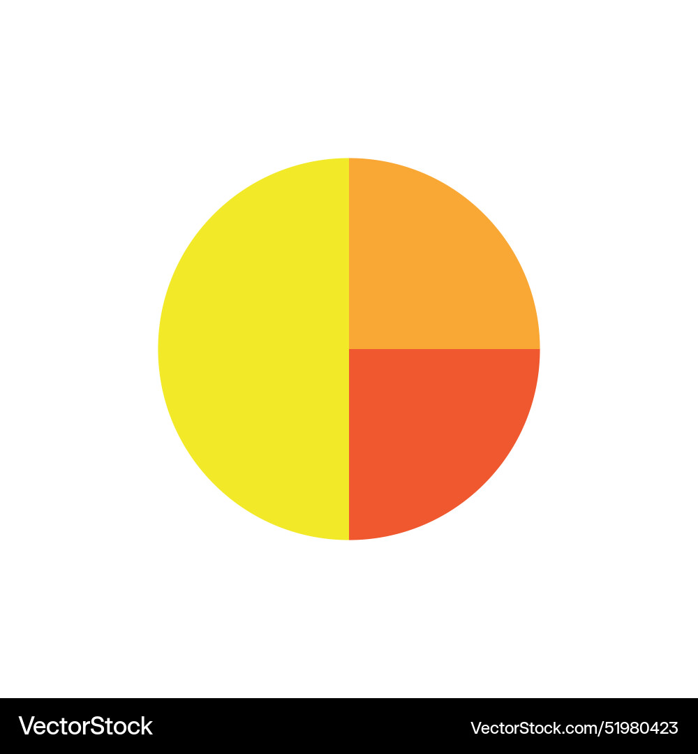 Flat pie chart icon symbol Vector Image