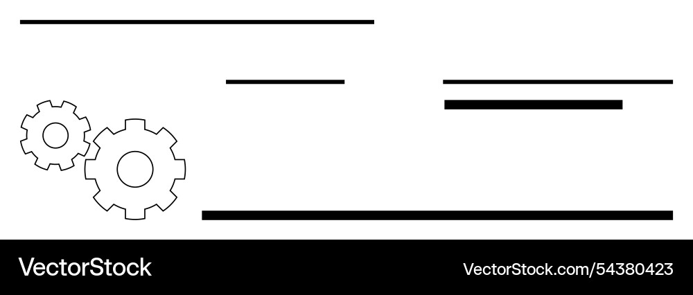 Gears and lines representing Gears and lines representing vector image