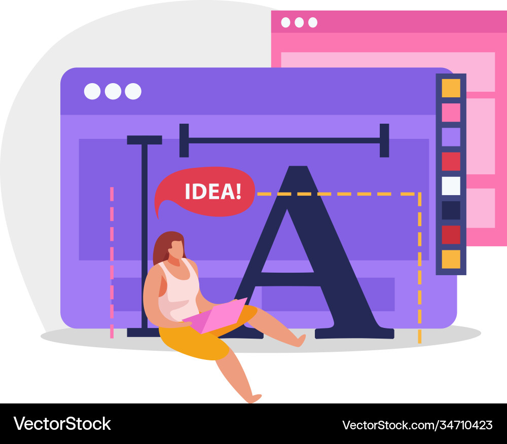 Getting design idea composition vector image