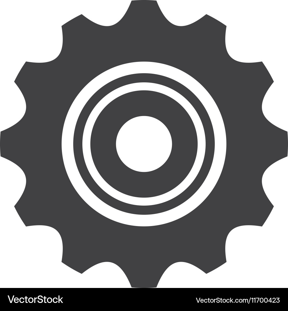 Isolated gear object design Vector Image