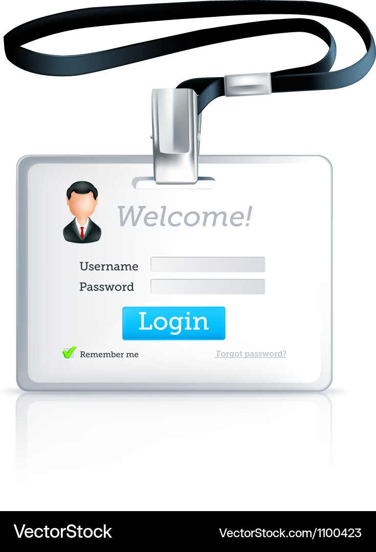 Login Form with Password Field vector image