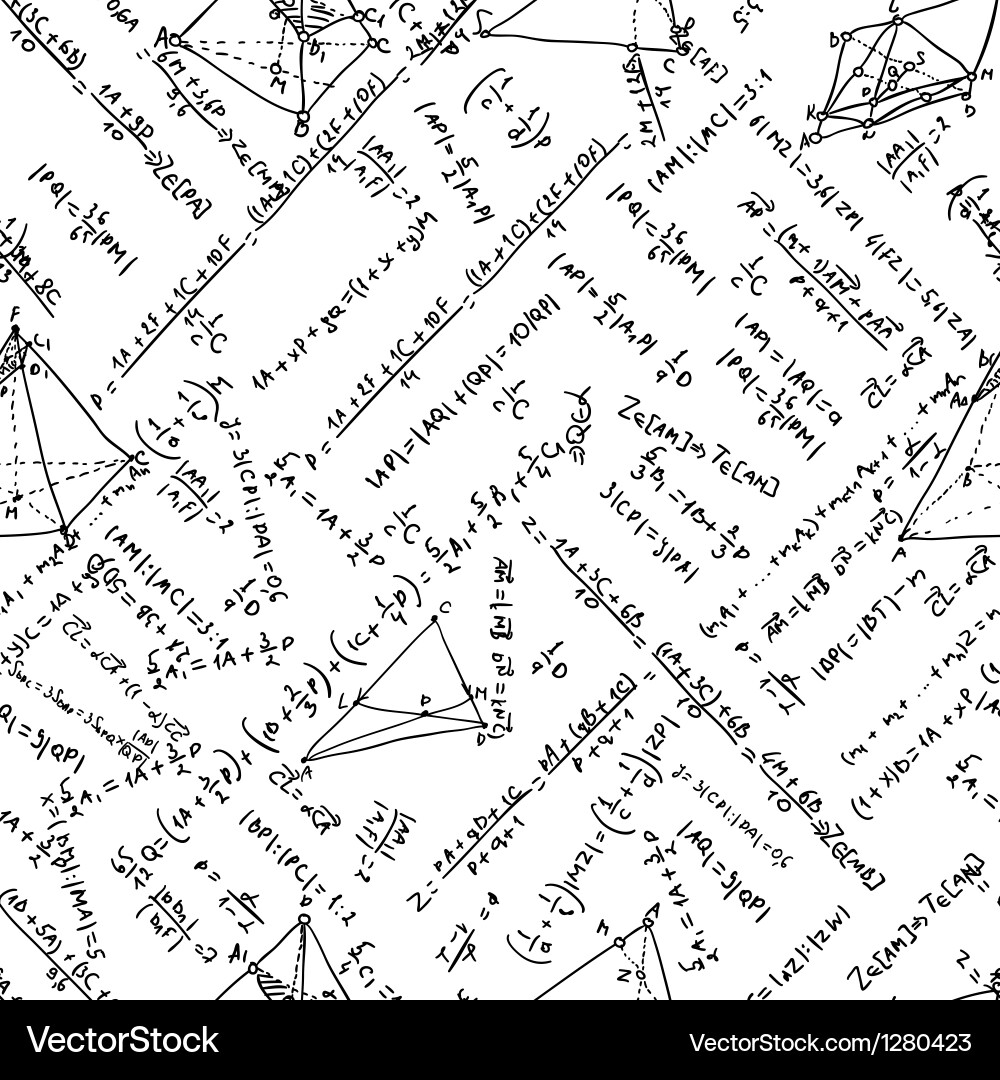 Maths Seamless Pattern vector image