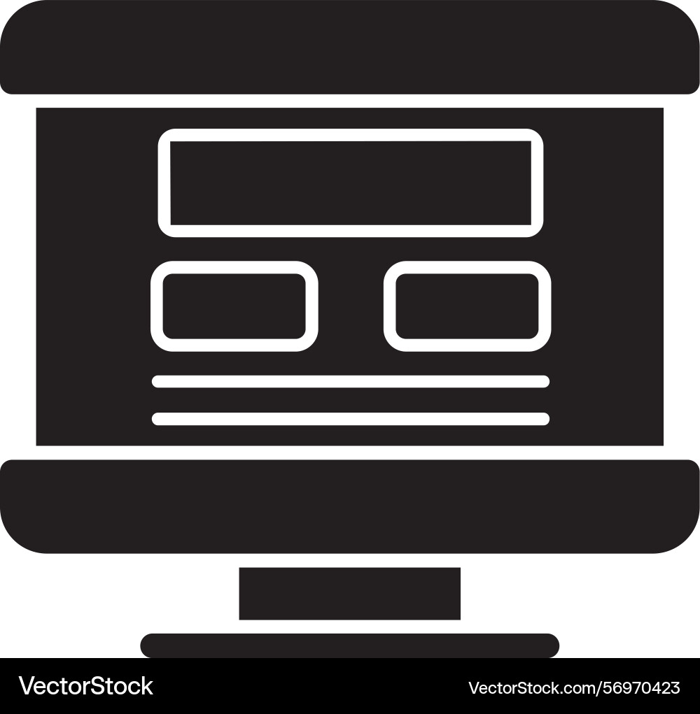 Section header glyph style icon design Vector Image