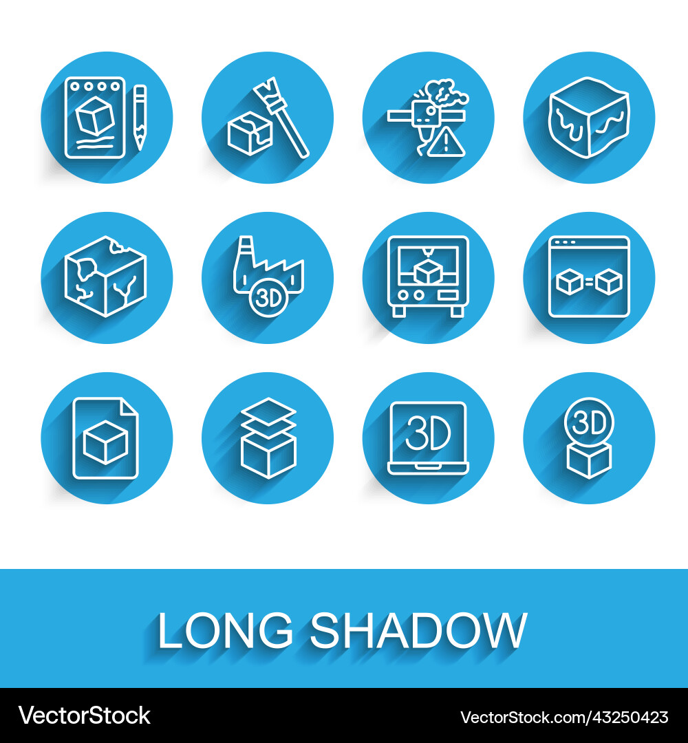 Set line isometric cube file layers sketch Set line isometric cube file layers sketch vector image