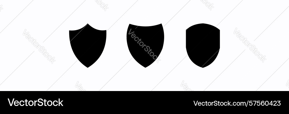 Shield icons with checkmarks representing security Shield icons with checkmarks representing security vector image