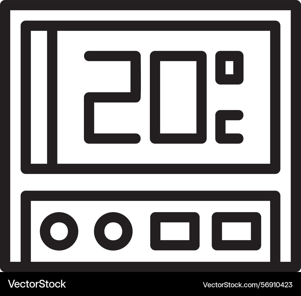 Thermostat linear style icon design vector image
