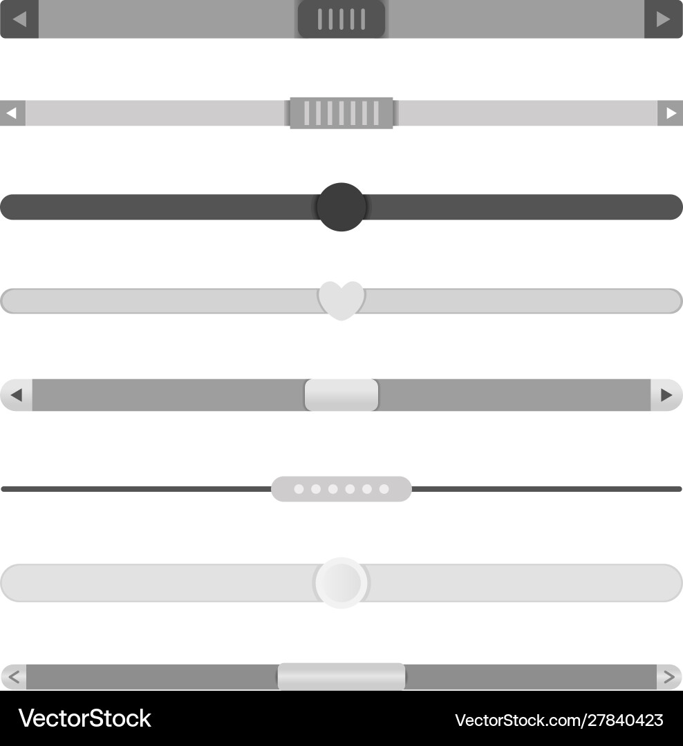 Website Scrollbar Set vector image