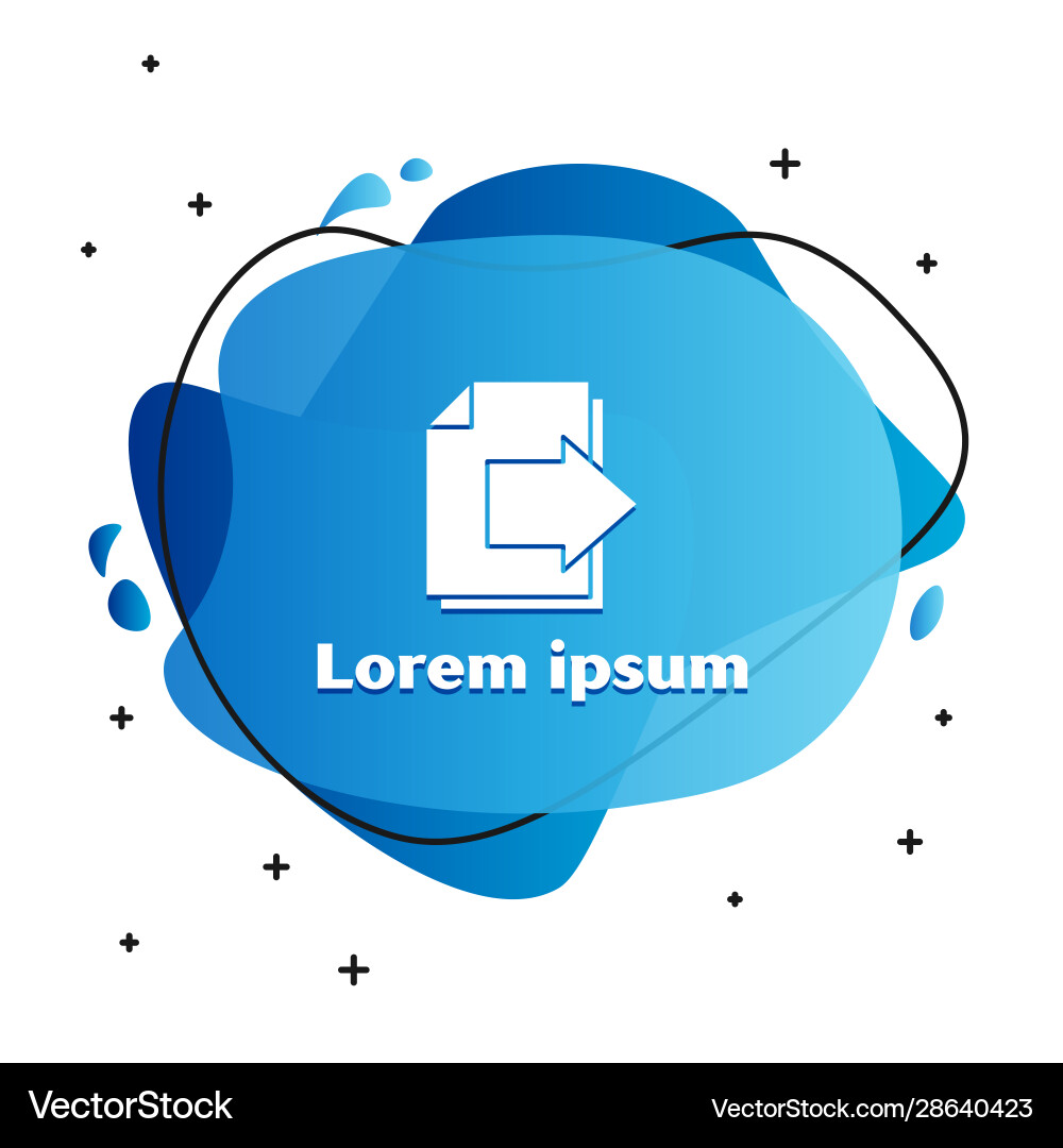 White next page arrow icon isolated on vector image