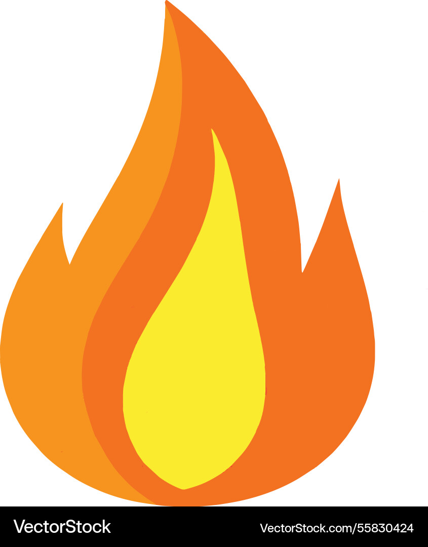 A fire flames Royalty Free Vector Image - VectorStock