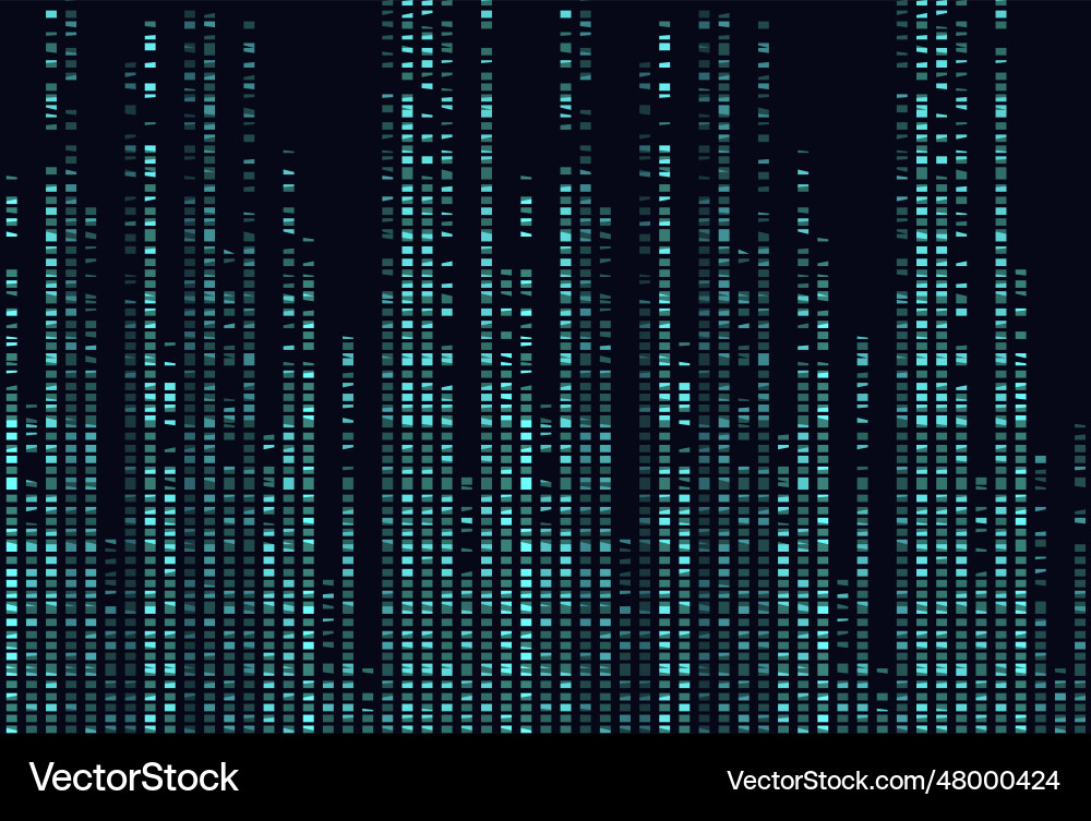 Big genomic data visualization Big genomic data visualization vector image