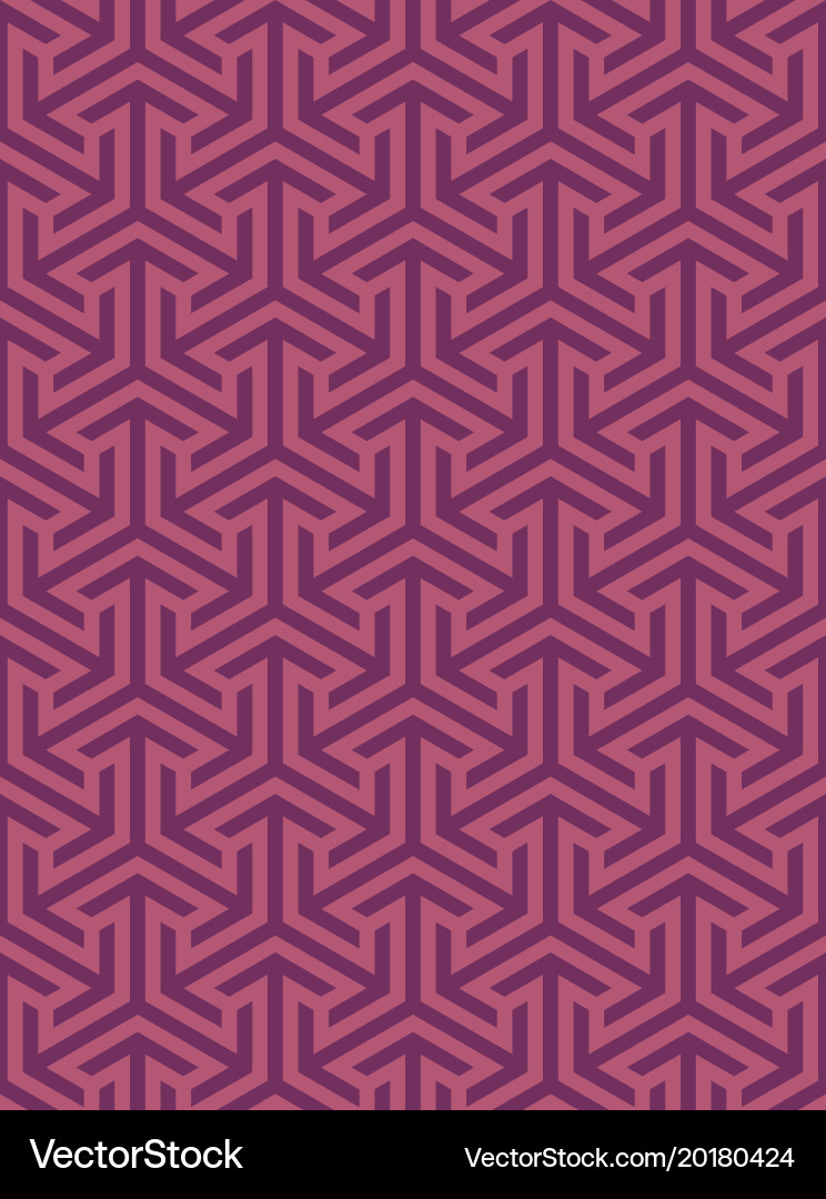 Geometric ornament based on a hexagonal grid vector image