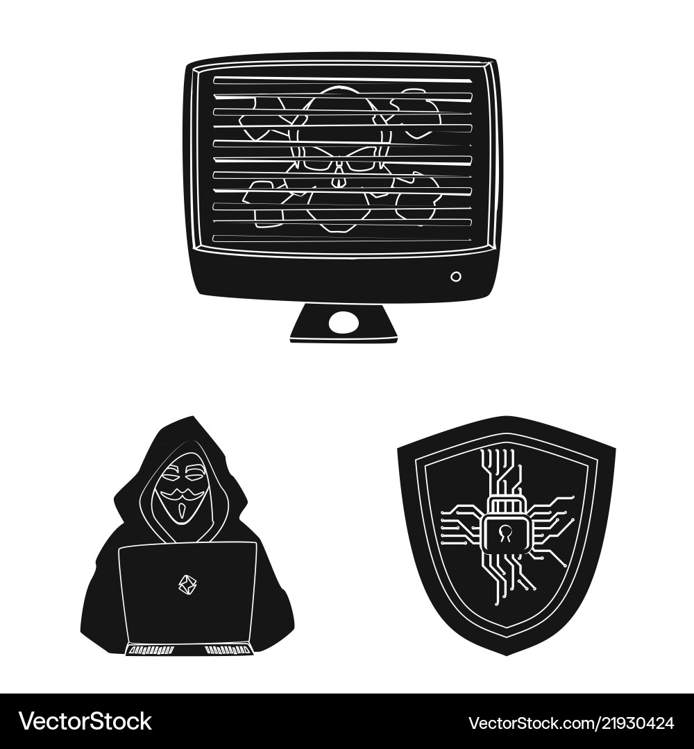 Isolated object of virus and secure icon Isolated object of virus and secure icon vector image