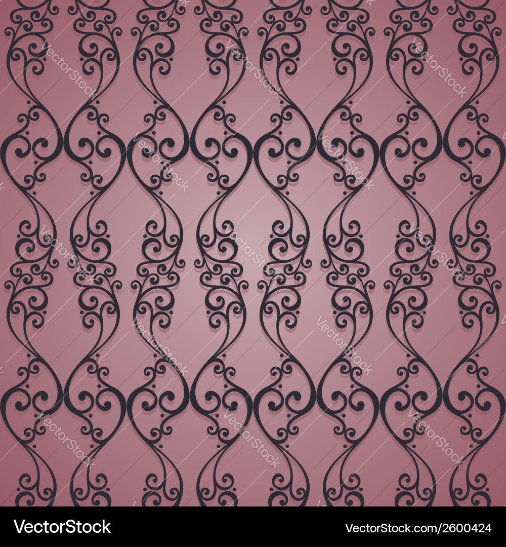 Ornate Scroll Pattern vector image