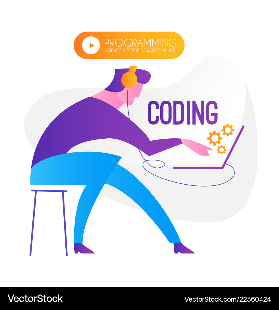 Programmieren von Programmierprogrammen an der Arbeit Programmieren von Programmierprogrammen an der Arbeit vektorbild