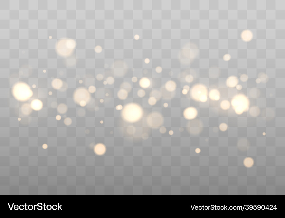 Shining bokeh isolated on transparent background Vector Image