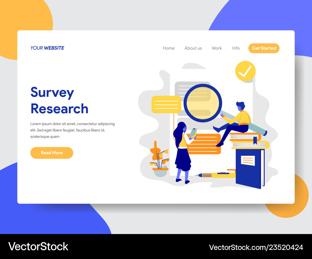 Survey research concept Survey research concept vector image