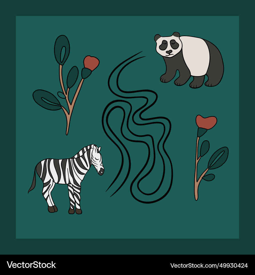 Task for the development of motor skills Vector Image