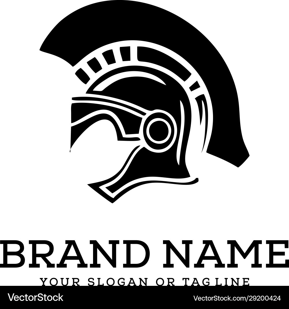 Warrior Logo Concept - Spartan Theme Vector Image