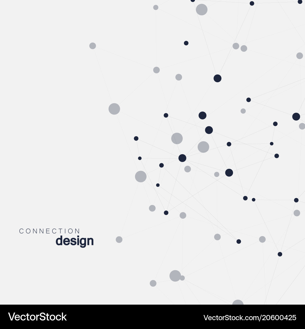 Abstract connect polygonal network background vector image