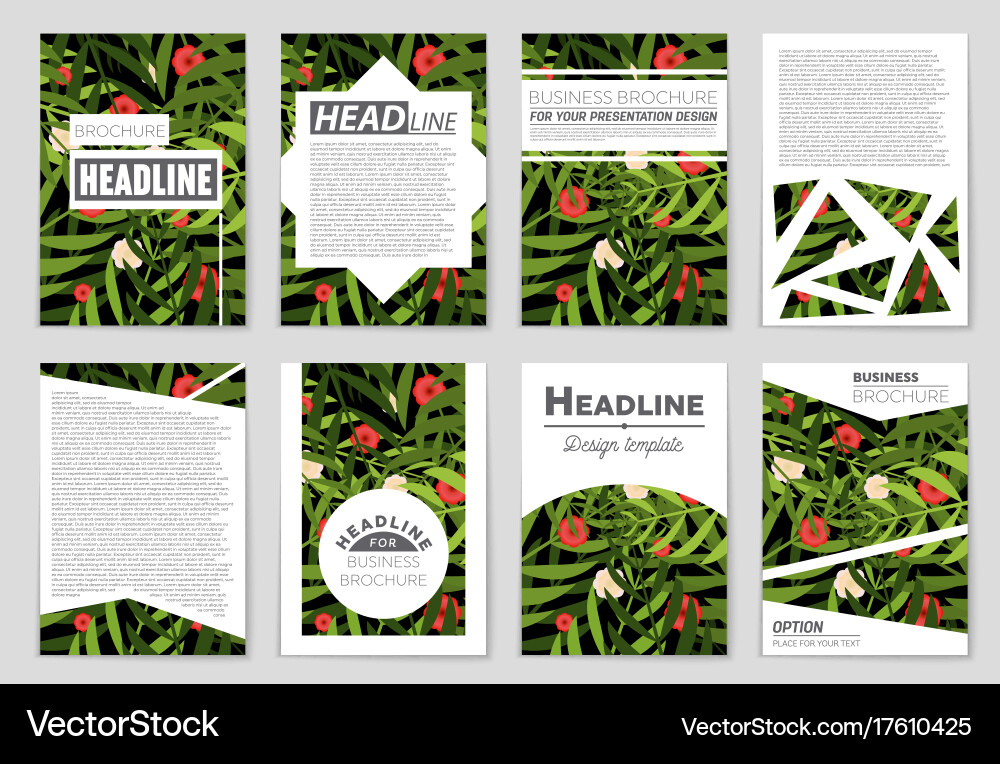 Abstract layout background set for art vector image