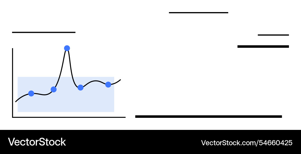 Analyzing trends simple line graph with data Analyzing trends simple line graph with data Vector Image
