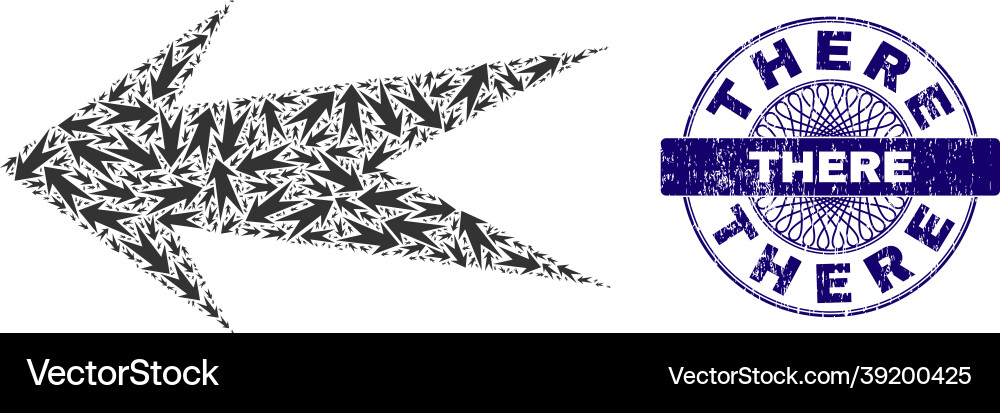 Arrow left recursion composition Arrow left recursion composition vector image