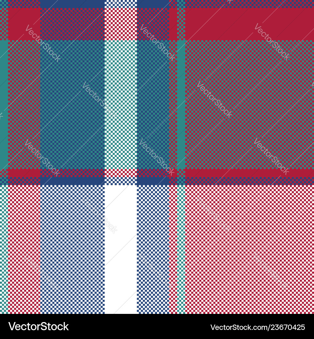 Asimetric check plaid pixel seamless pattern vector image