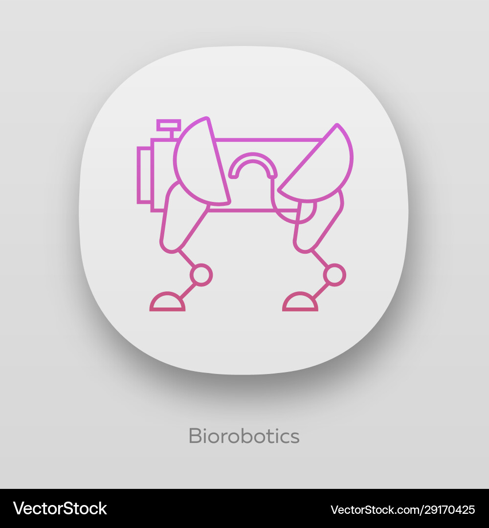 Biorobotics app icon dog-like robot robotic Biorobotics app icon dog-like robot robotic vector image
