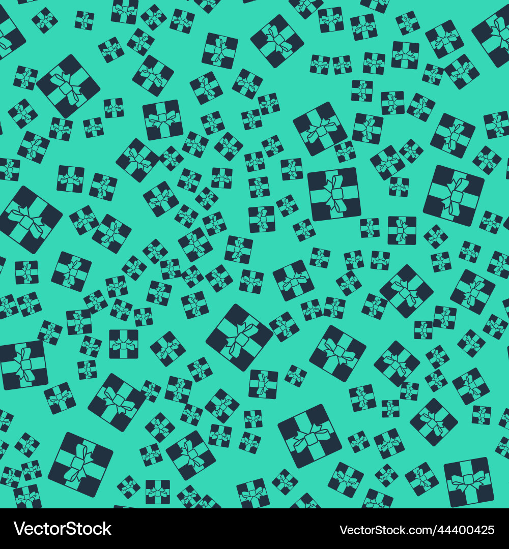 Black gift box icon isolated seamless pattern Black gift box icon isolated seamless pattern vector image