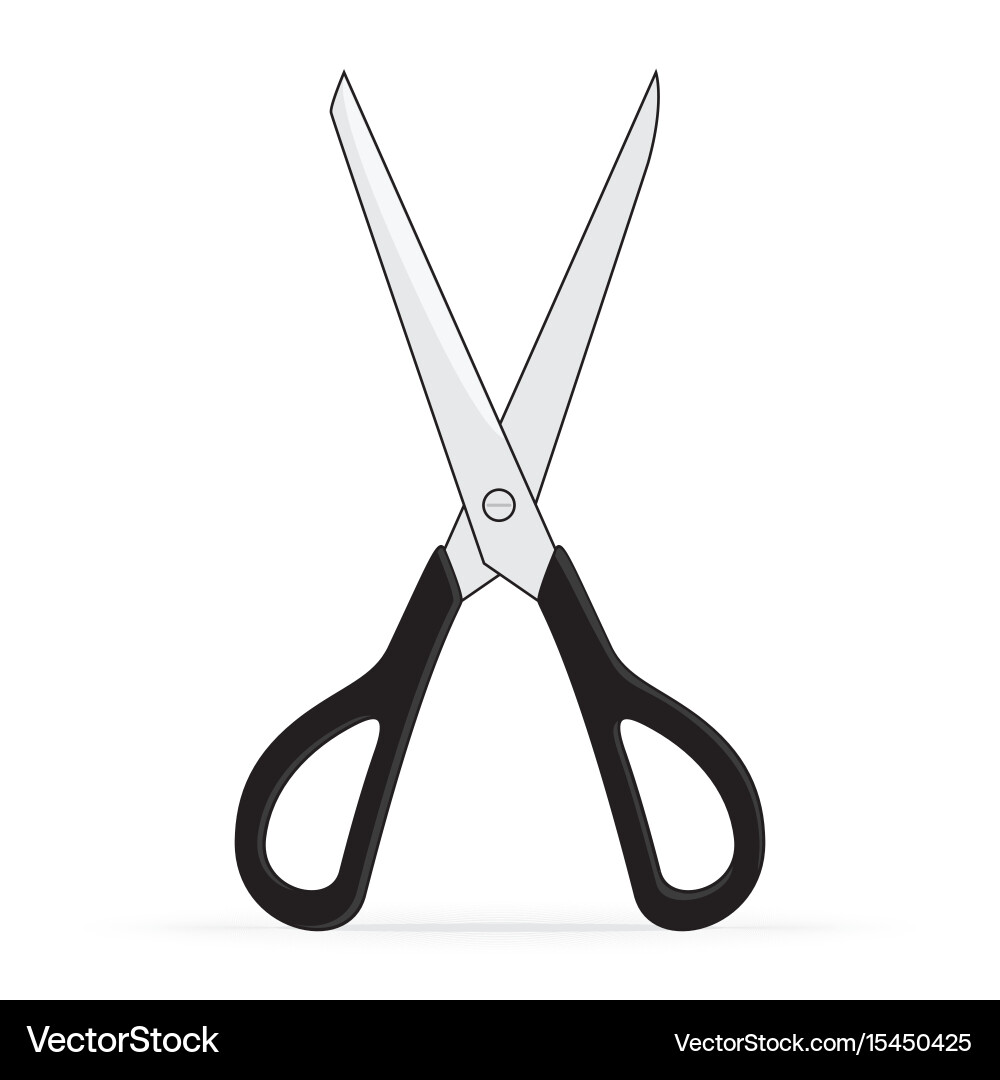 Black scissors sharp isolated on white background Vector Image
