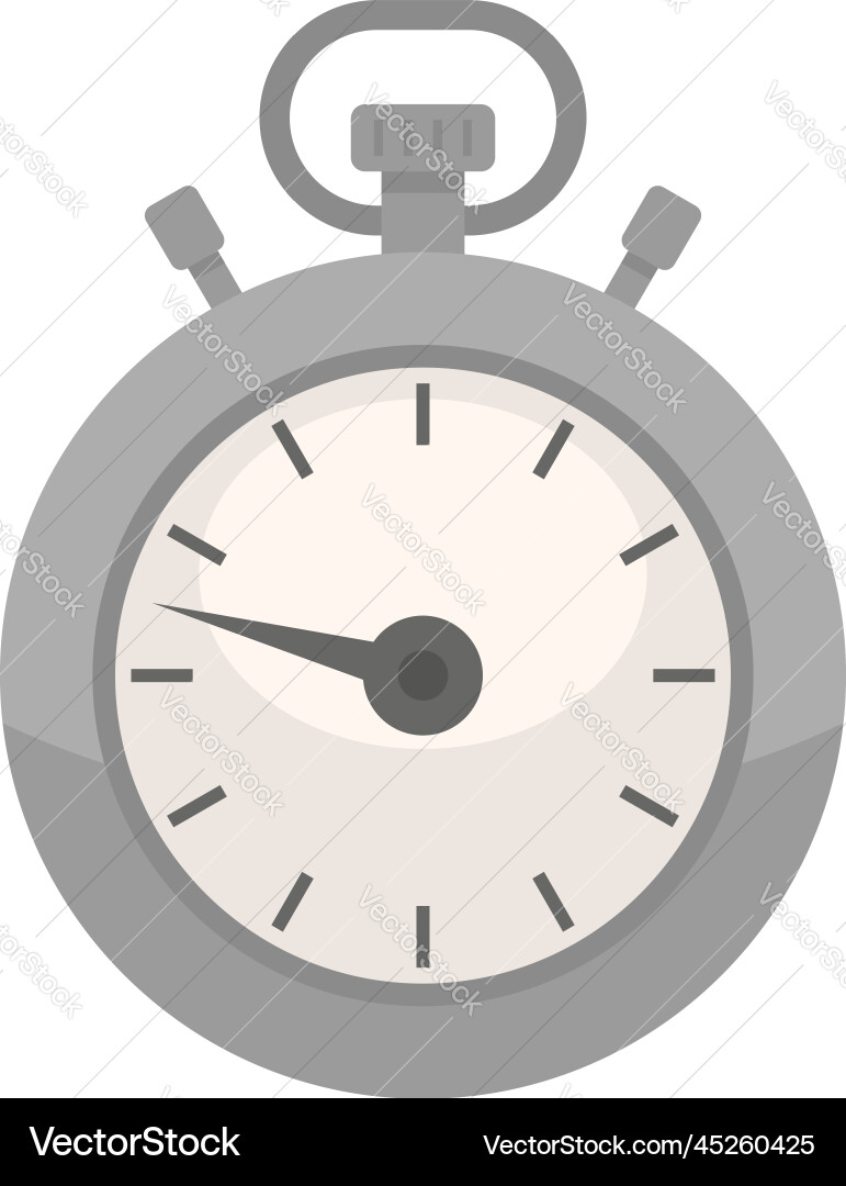 Countdown timer icon flat stopwatch clock Countdown timer icon flat stopwatch clock vector image