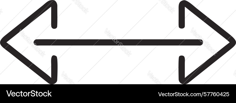 Curved bidirectional exchange arrow design Vector Image