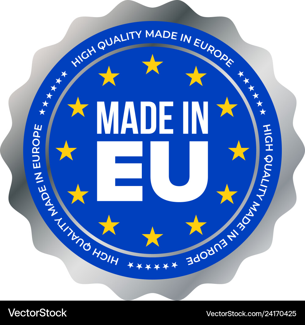 EU High Quality Mark Label Vector Image
