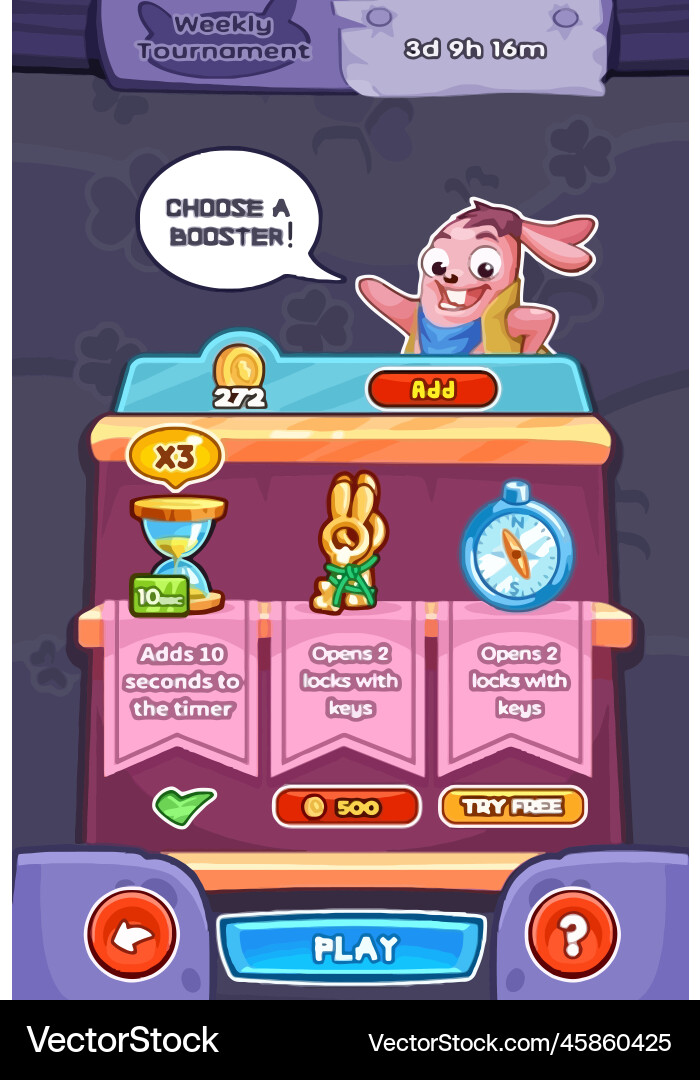 Komplettes Set von Level-Taste Spiel ui Pop-up-Symbol Vektorbild