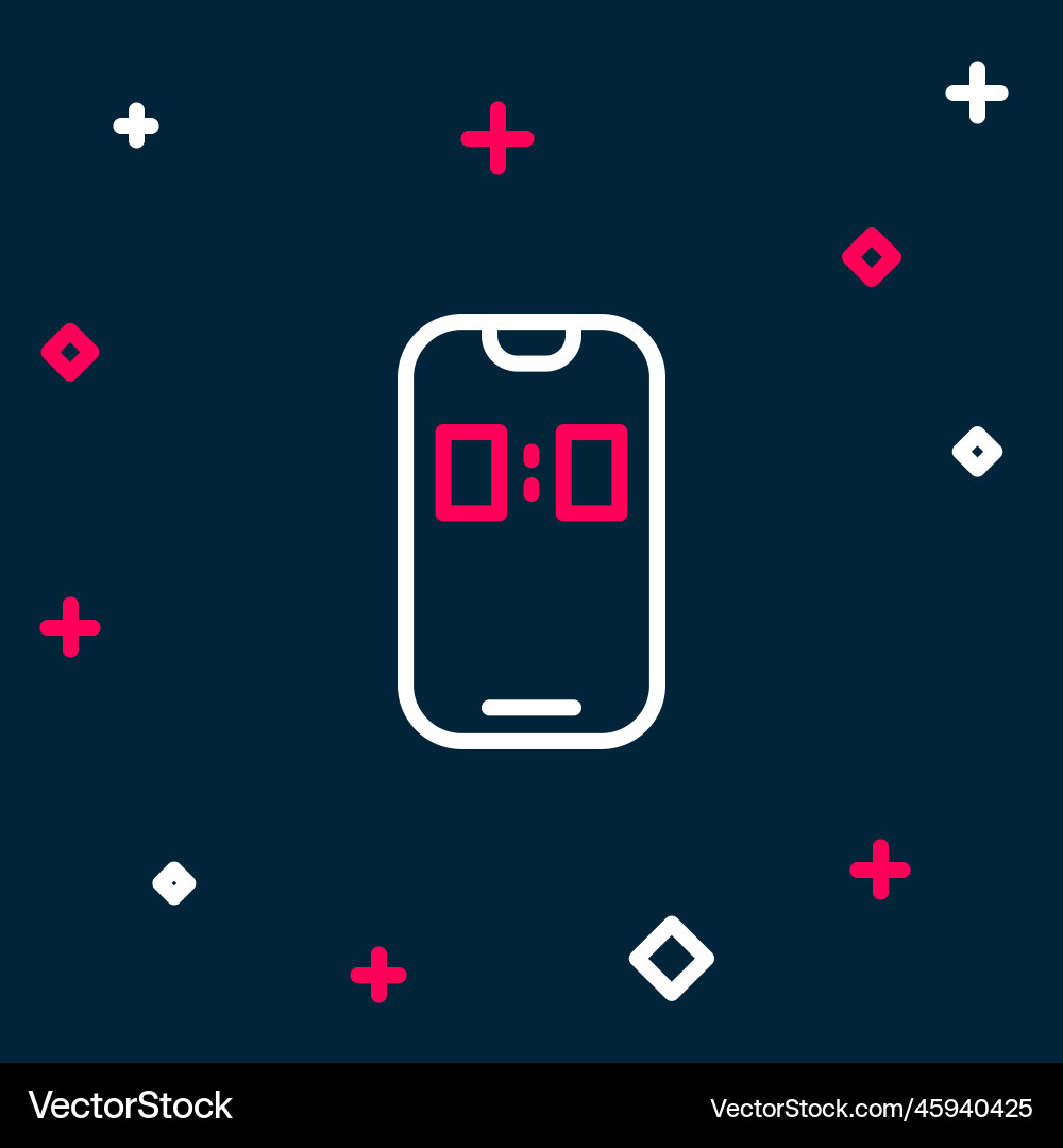 Line alarm clock app smartphone interface icon Line alarm clock app smartphone interface icon vector image