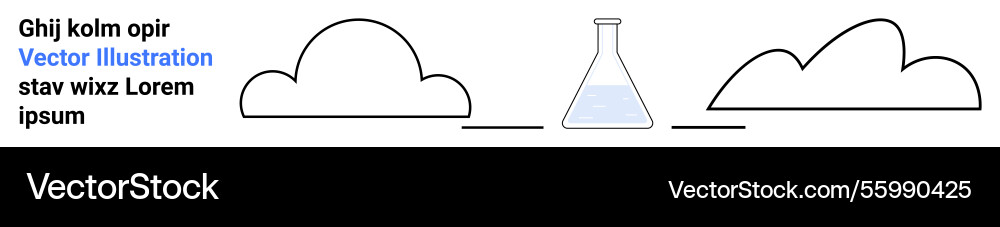 Minimalistic science concept featuring flask Minimalistic science concept featuring flask vector image