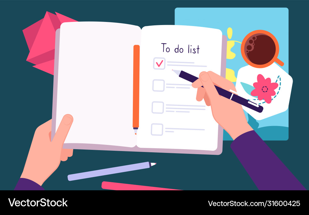 Morning To-Do List vector image