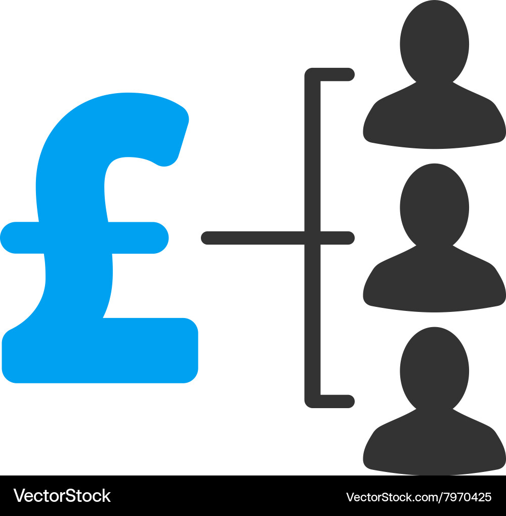 Pound Empfänger flaches Symbol Vektorbild
