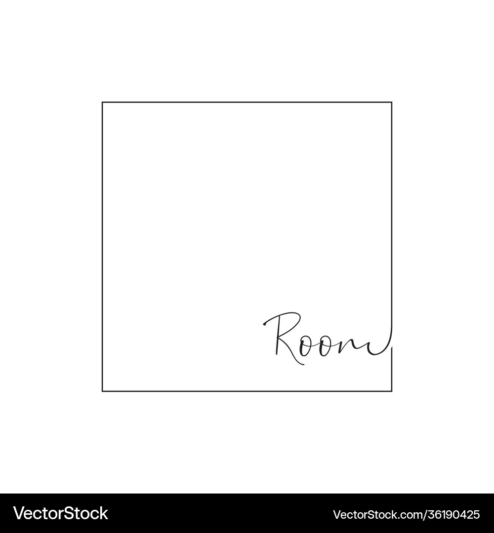 Room text with line square Room text with line square Vector Image