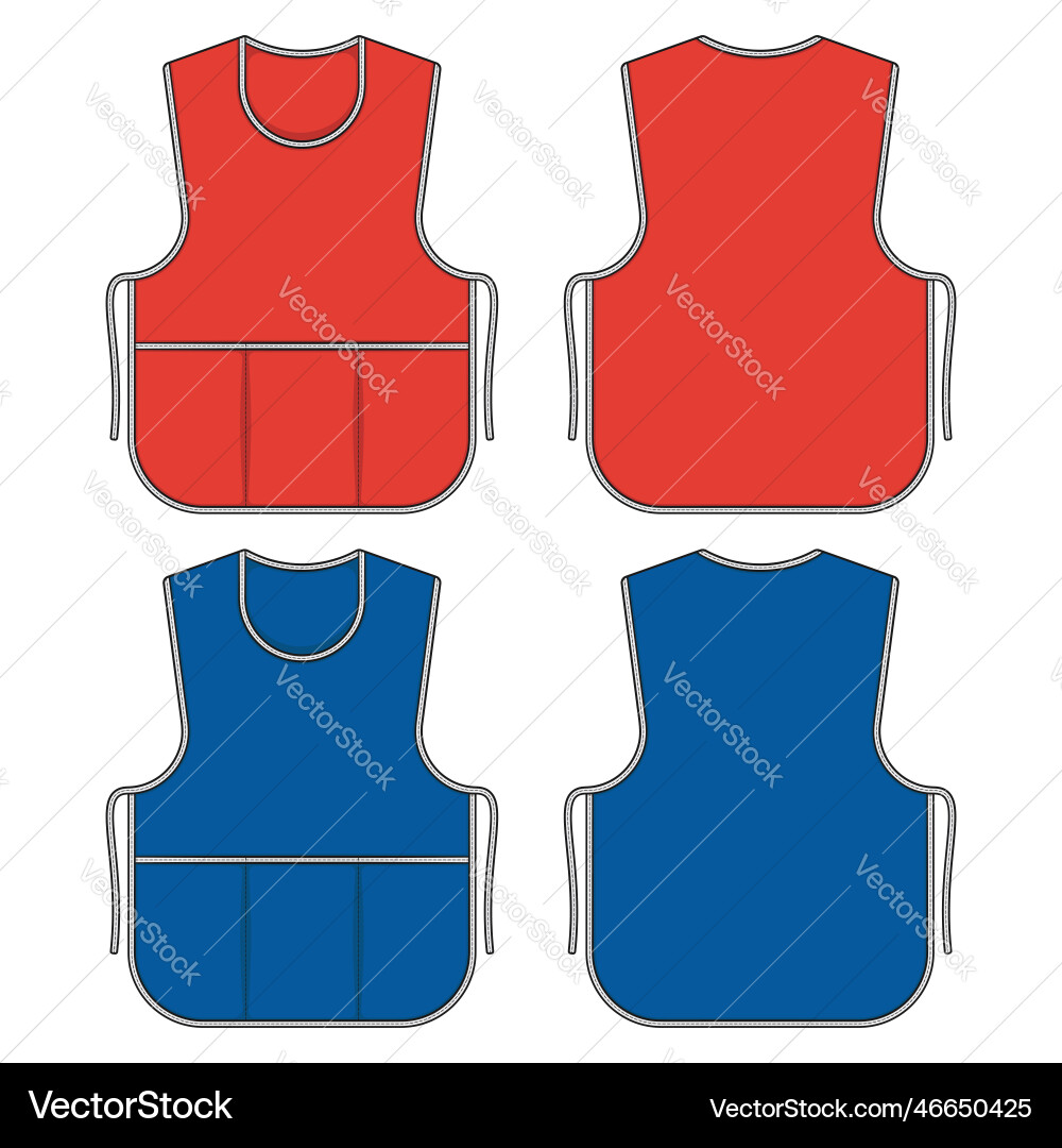 Set of color with an apron Set of color with an apron Vector Image